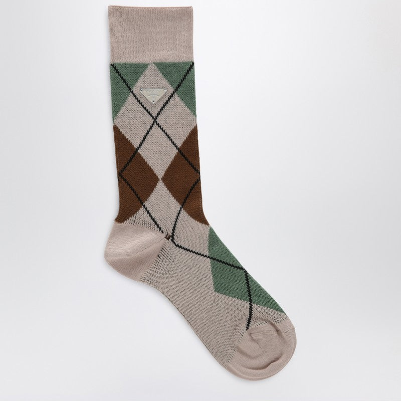 Prada Albino Socks With Argyle Pattern Women