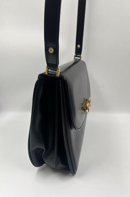 Stunning Vintage Gucci Box Bag - Black Leather