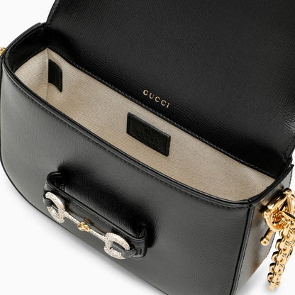 Gucci Horsebit 1955 Black Leather Mini Bag Women