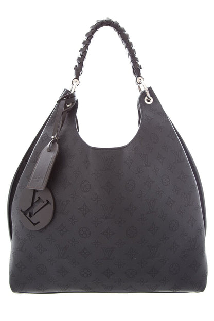 Louis Vuitton Black Monogram Mahina Hobo Handbag