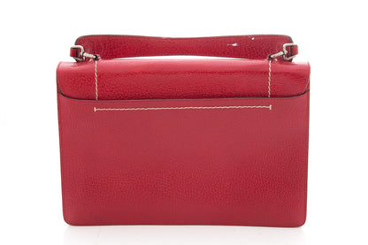 Prada Madras Cerniera Top Handle Red Handbag