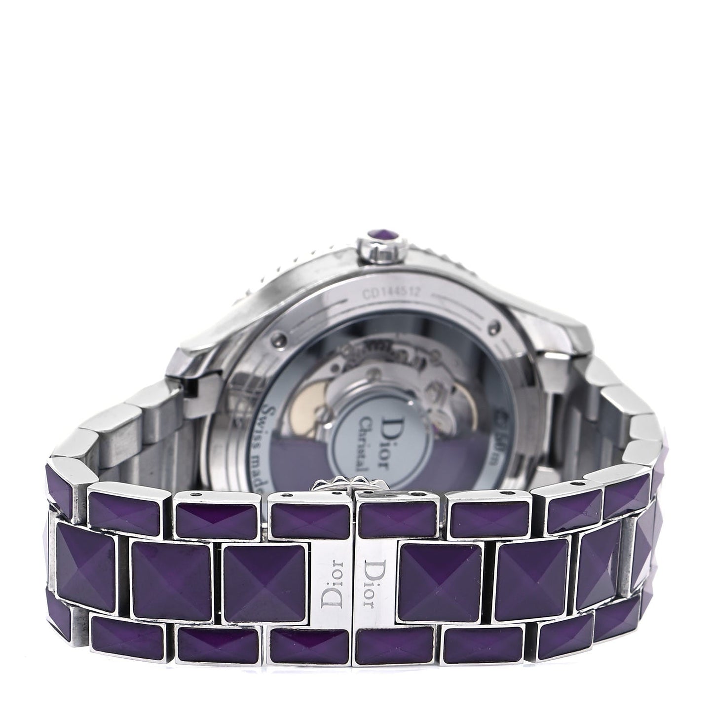 CHRISTIAN DIOR STAINLESS STEEL DIAMOND SAPPHIRE WATCH