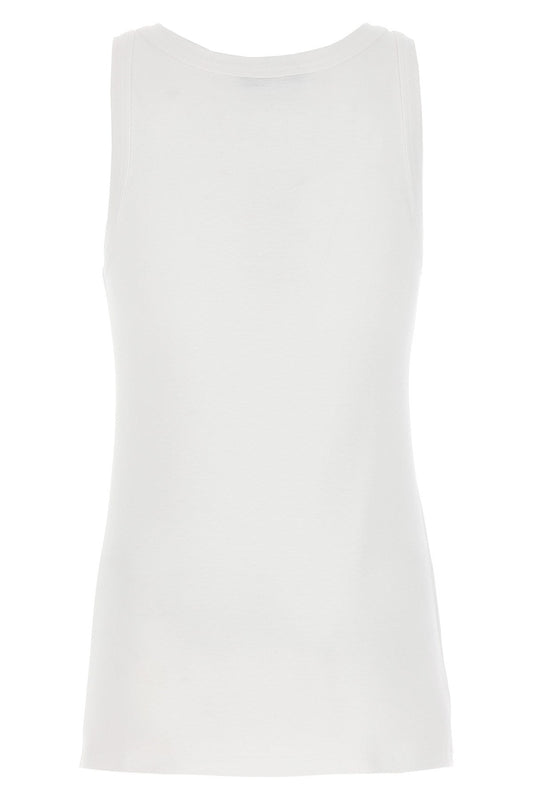 Prada Women Logo Crystal Beaded Top