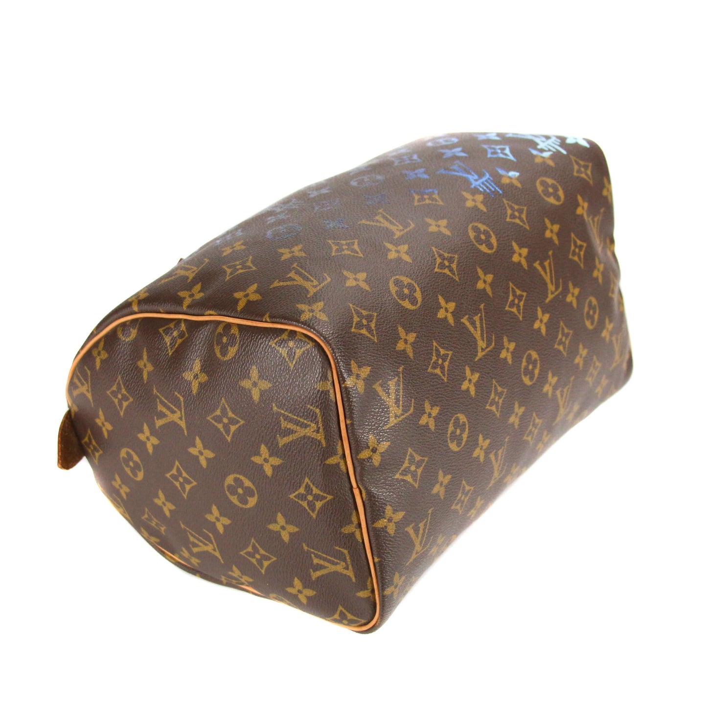 Upcycled Louis Vuitton Speedy 30 Monogram Canvas - Blue Specter