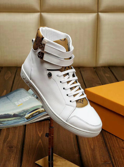 The Bags Vibe - Louis Vuitton HIgh Top White Brown Sneaker