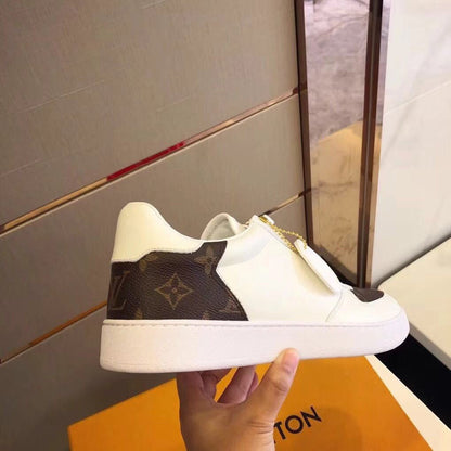 The Bags Vibe - Louis Vuitton Rivoli Low Brown White Sneaker