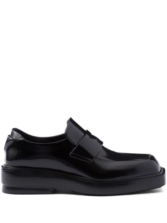 Prada Women Square-Toe Leather Loafers