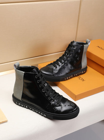 The Bags Vibe - Louis Vuitton Stellar Trainer Boot Black Gray Sneaker