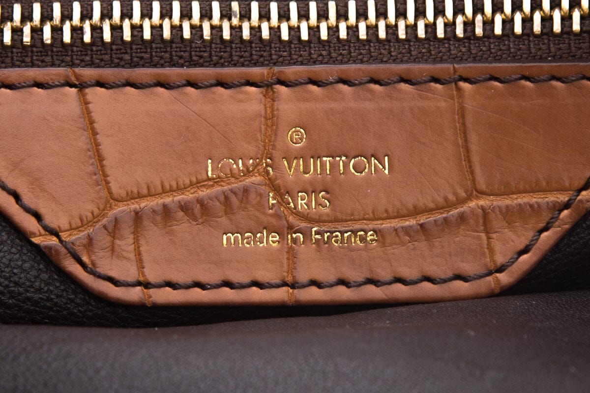 Louis Vuitton 2012 Brown Mahina Monogram & Alligator Handbag