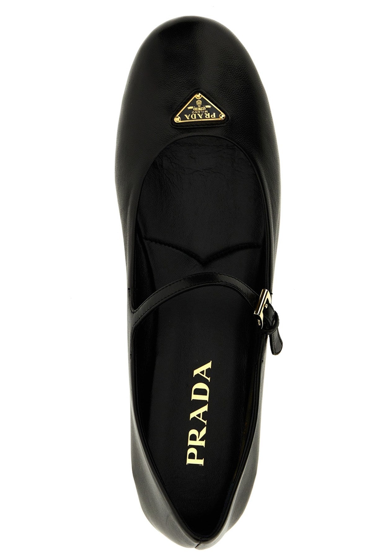 Prada Women Logo Nappa Ballet Flats