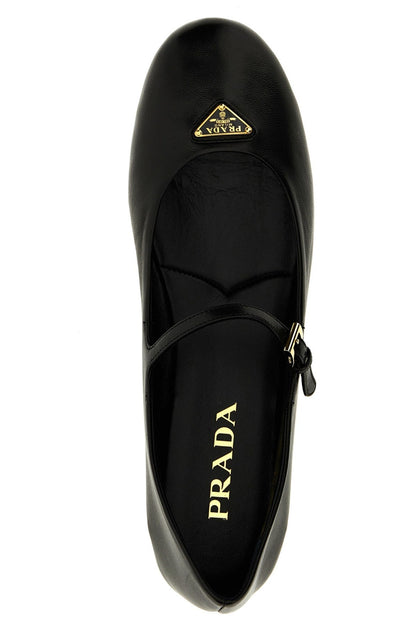 Prada Women Logo Nappa Ballet Flats