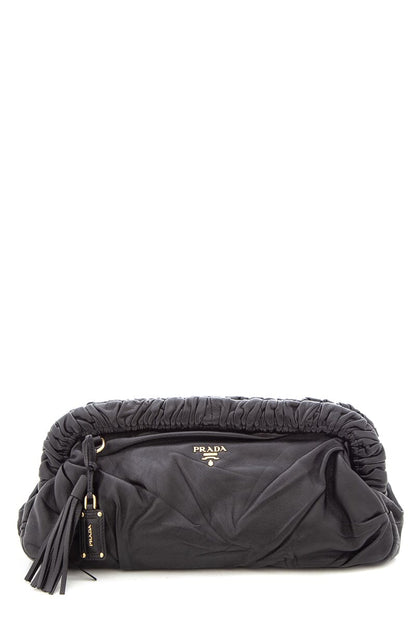 Prada Black Lambskin Clutch