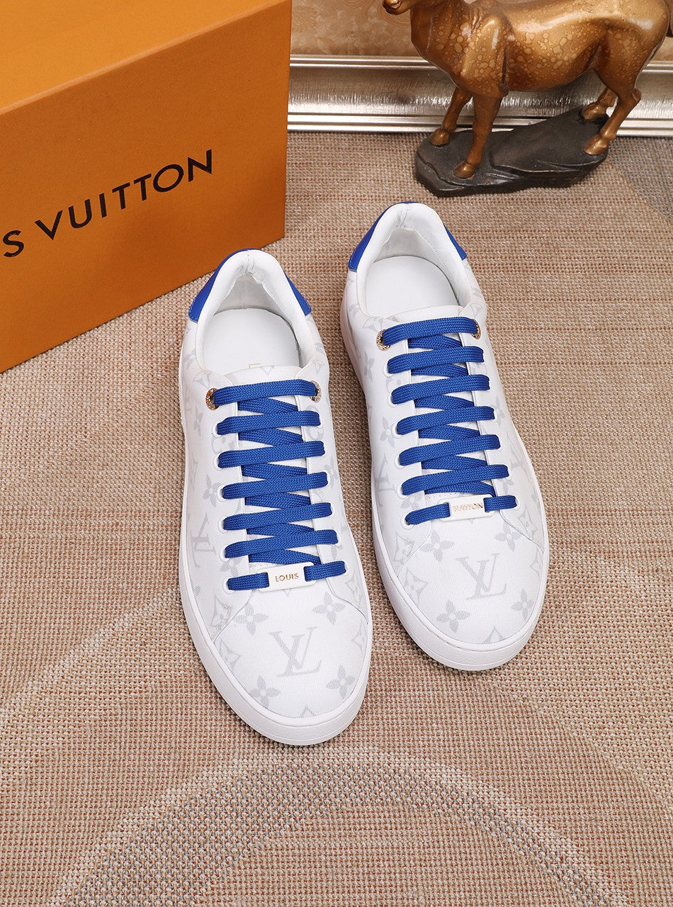 The Bags Vibe - Louis Vuitton Time Out Blue And White Sneaker