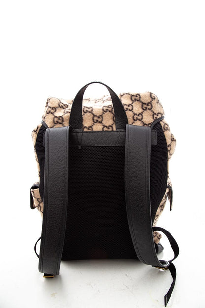 Gucci Beige GG Monogram Wool Backpack