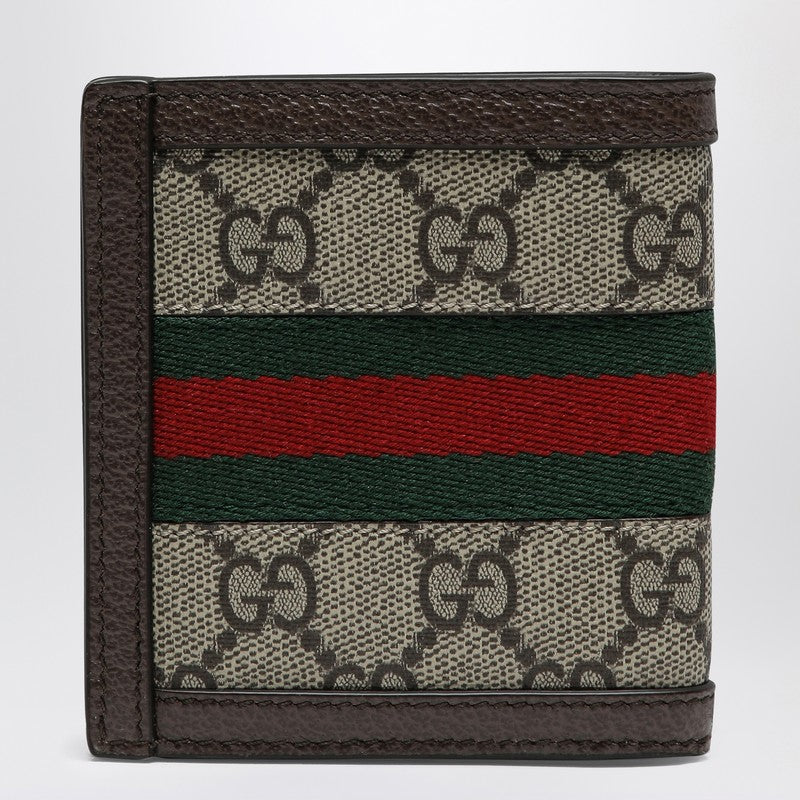 Gucci Ophidia Gg Wallet Beige/Ebony/Shiny Green Men