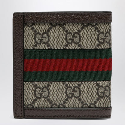 Gucci Ophidia Gg Wallet Beige/Ebony/Shiny Green Men