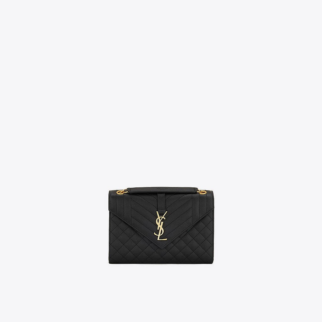 Saint Laurent Women Medium Envelope Quilted Leather Bag