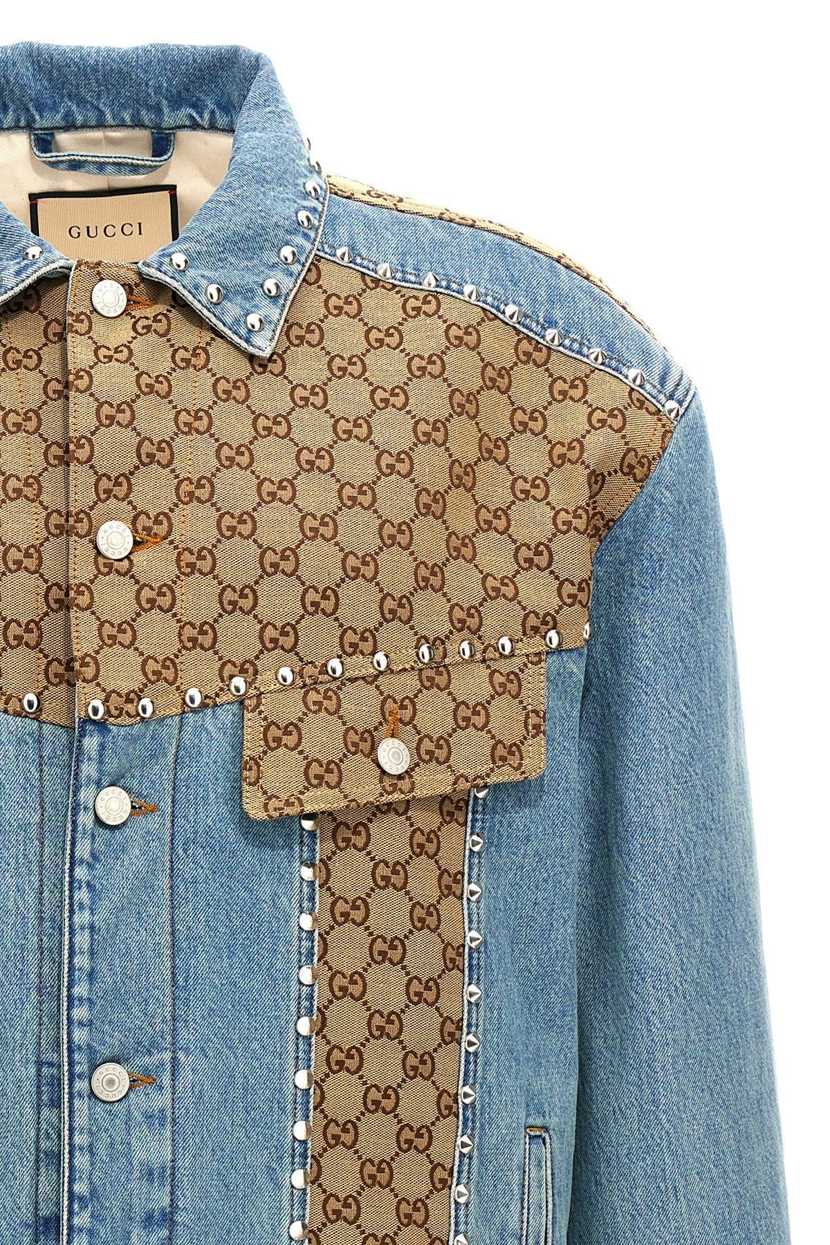 Gucci Men 'Gg' Insert Denim Jacket