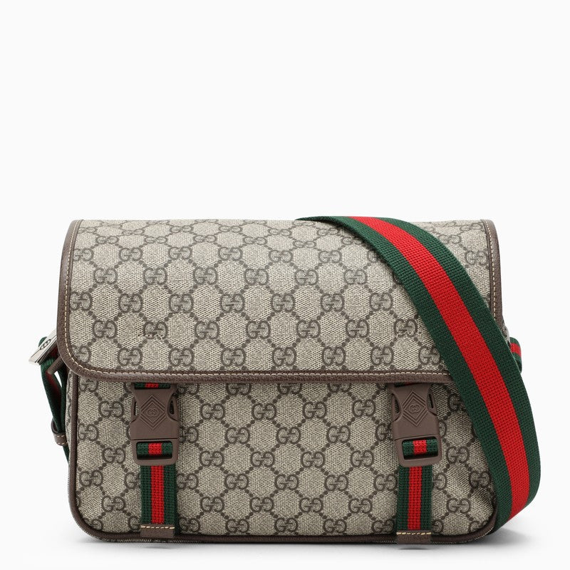 Gucci Beige Shoulder Bag In Gg Supreme Men