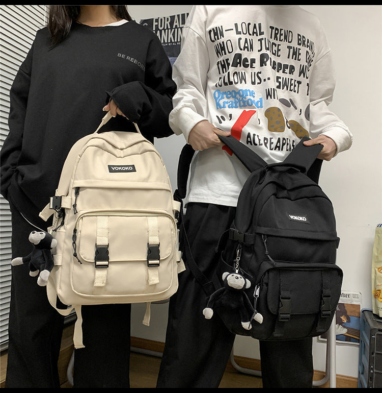 Gothslove Black Waterproof Backpack Student School Bag Travel Backpack For Men and women Nylon Bookbags
