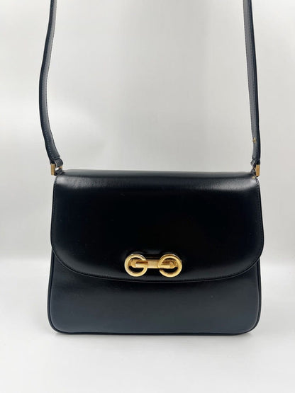 Stunning Vintage Gucci Box Bag - Black Leather