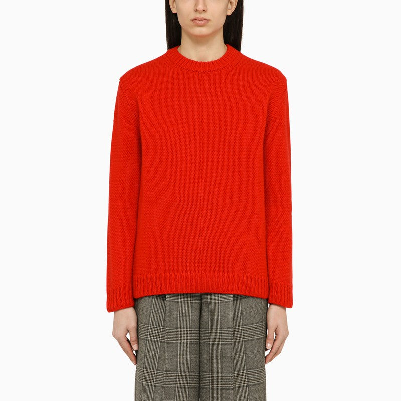 Gucci Red Wool Sweater With Logo Women