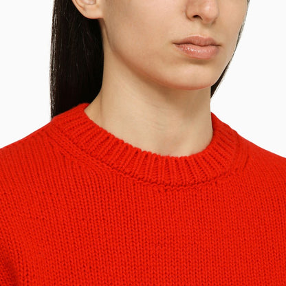 Gucci Red Wool Sweater With Logo Women