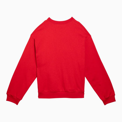 Gucci Red Cotton Crew-Neck Sweatshirt With Logo Men