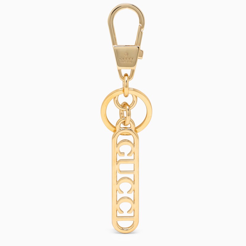 Gucci Golden Key Ring With Logo Women