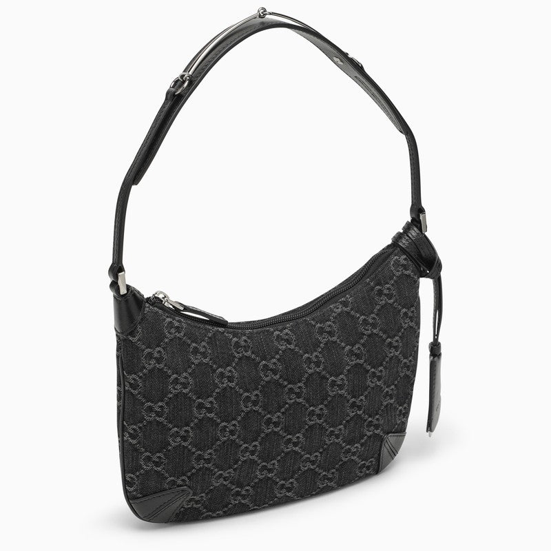 Gucci Horsebit Small Shoulder Bag Black/Grey Women