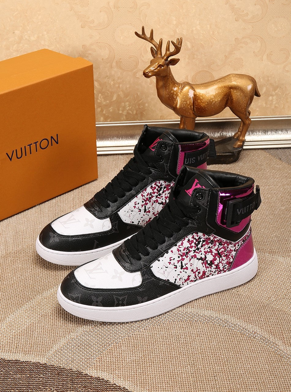 The Bags Vibe - Louis Vuitton Rivoli High Pink Sneaker