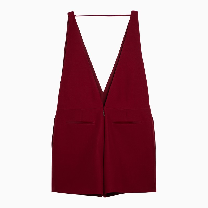 Gucci Short Jumpsuit With Deep Neckline Red Women