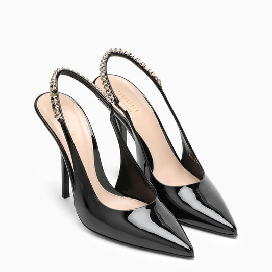 Gucci Signorina Pumps In Black Patent Leather Women