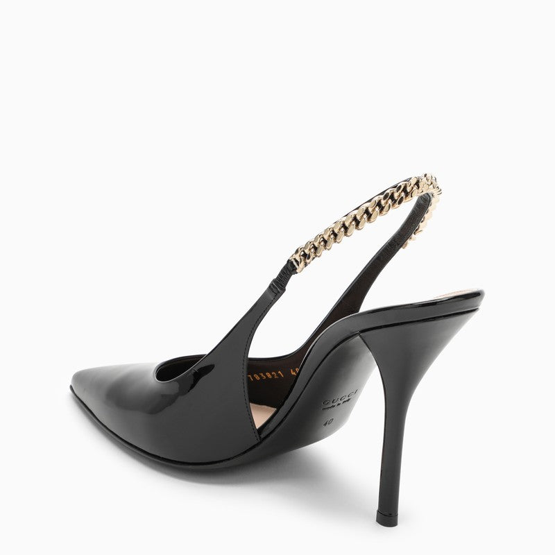 Gucci Signorina Pumps In Black Patent Leather Women