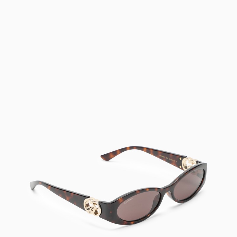 Gucci Tortoiseshell Oval Sunglasses Women