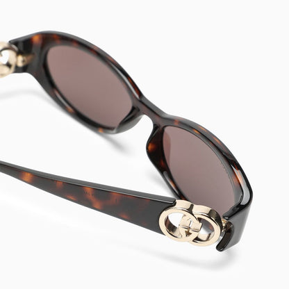 Gucci Tortoiseshell Oval Sunglasses Women