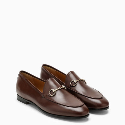 Gucci Brown Leather Jordaan Loafer Women