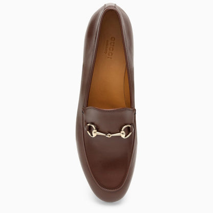 Gucci Brown Leather Jordaan Loafer Women