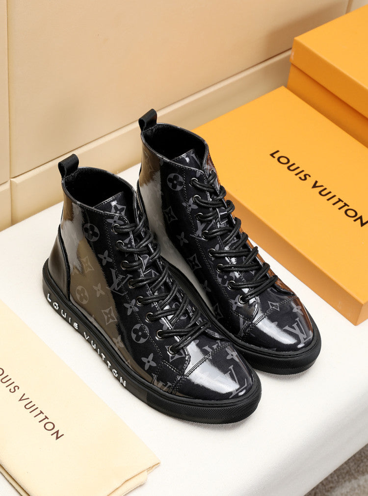 The Bags Vibe - Louis Vuitton Stellar Trainer Boot Black Sneaker