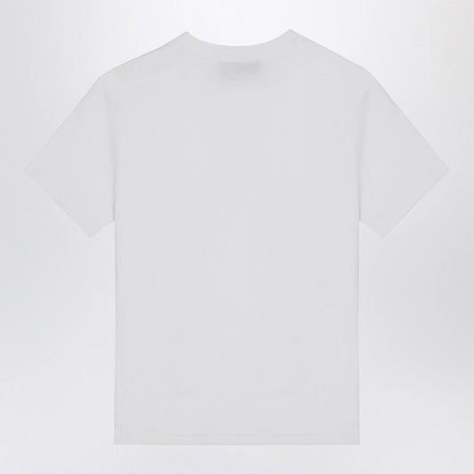 Gucci White Cotton T-Shirt With Logo Print Women