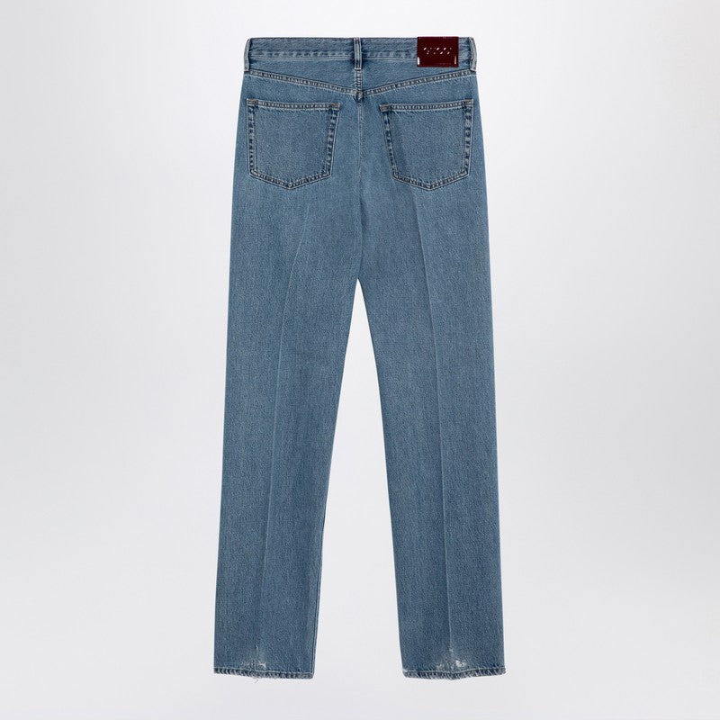 Gucci Blue Washed-Out Denim Jeans Women