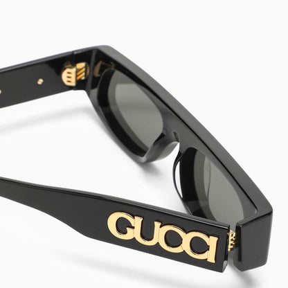 Gucci Black Acetate Geometric Sunglasses Women