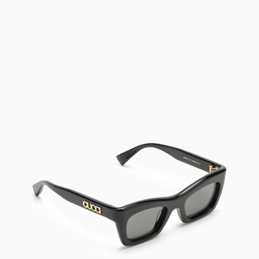 Gucci Black Acetate Rectangular Sunglasses Women