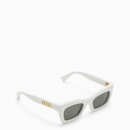 Gucci White Acetate Rectangular Sunglasses Women