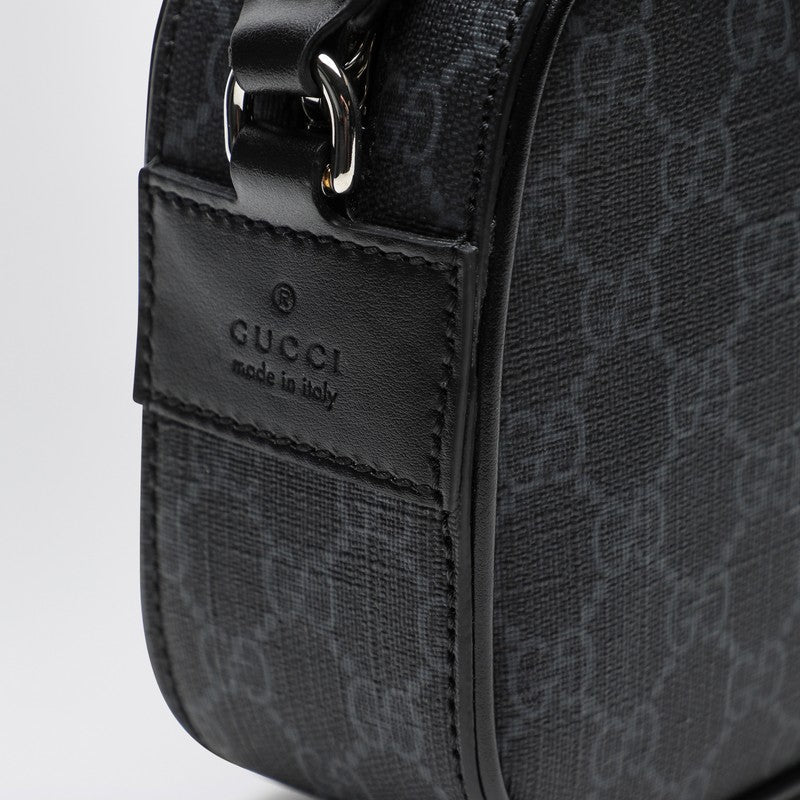 Gucci Gg Supreme Fabric Shoulder Bag Black/Grey Men