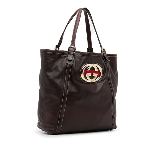 Brown Gucci Dialux Britt Tote