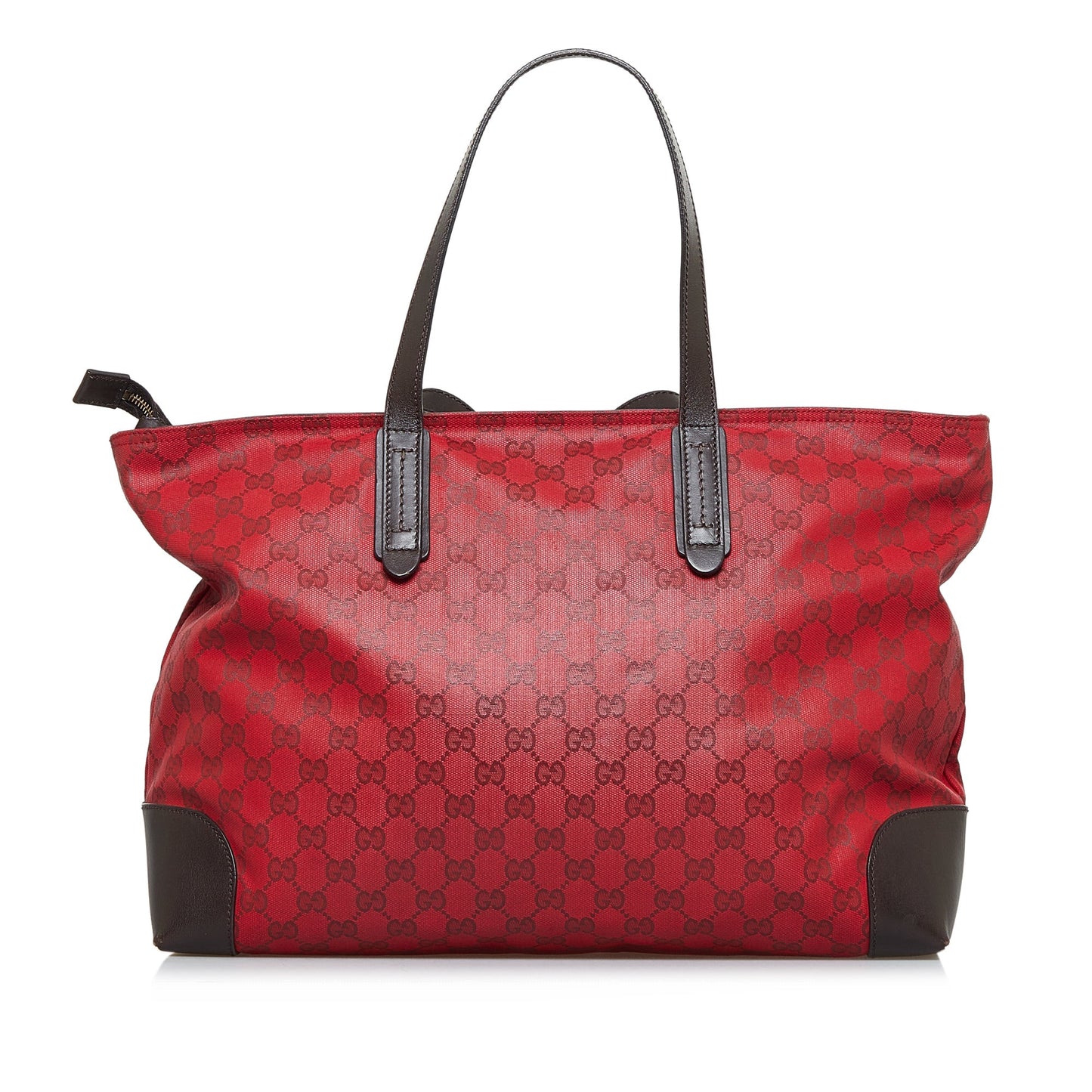 Red Gucci GG Canvas Tote Bag