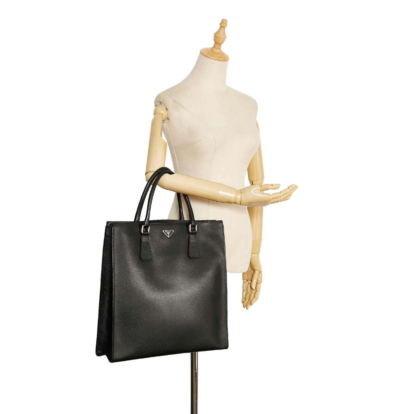 Prada Cinghiale Shopping Tote Bag Black