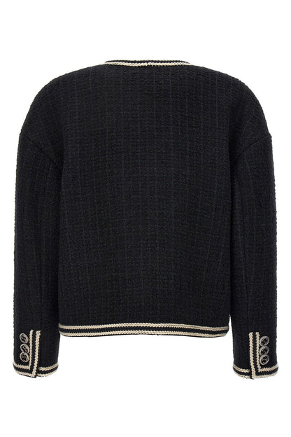 Gucci Women 'Interlocking G' Pin Tweed Jacket