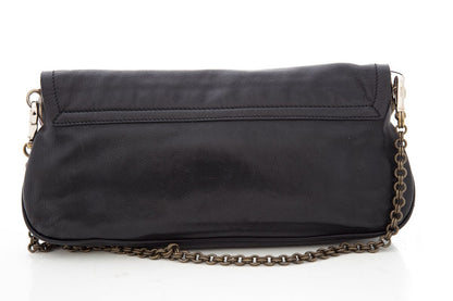 Prada Black Leather Clutch